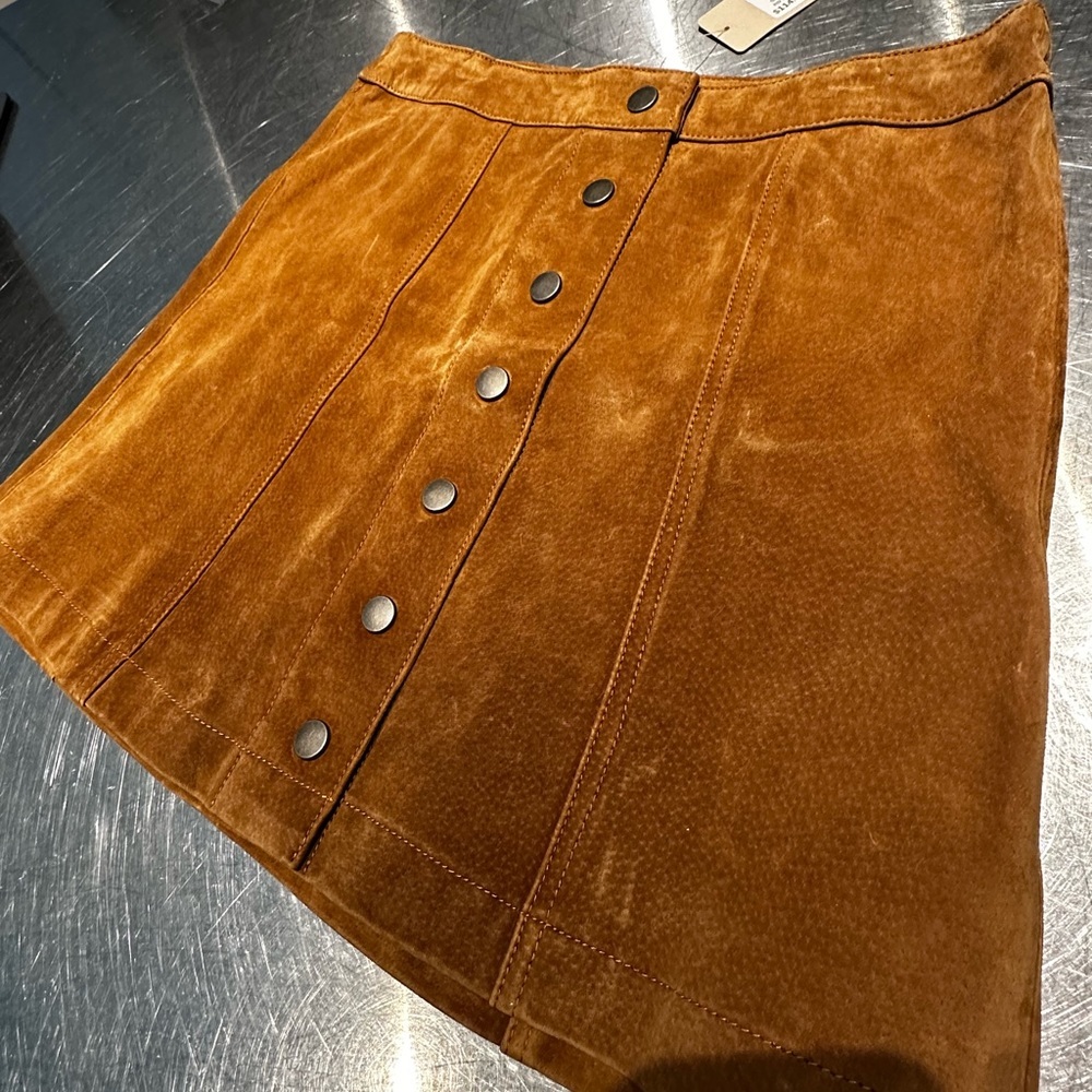 RD Style brown suede skirt NWT
